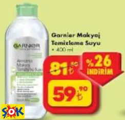GARNİER MAKYAJ TEMİZLEME SUYU 400ML GARNİER MAKYAJ TEMİZLEME SUYU 400ML